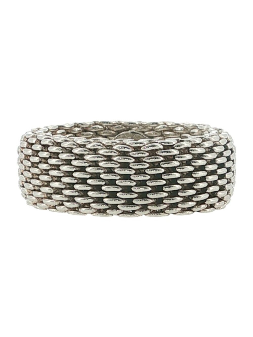 Tiffany & Co 925 Sterling Silver Somerest Mesh Ring Size 9